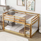 Letto a castello singolo su singolo con scaletta, Espresso/Grigio/Naturale/Rosa/Bianco, Legno massello, Posti letto 2