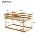 Letto a castello singolo su singolo con scaletta, Espresso/Grigio/Naturale/Rosa/Bianco, Legno massello, Posti letto 2