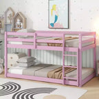 Letto a castello singolo su singolo con scaletta, Espresso/Grigio/Naturale/Rosa/Bianco, Legno massello, Posti letto 2