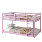 Letto a castello singolo su singolo con scaletta, Espresso/Grigio/Naturale/Rosa/Bianco, Legno massello, Posti letto 2