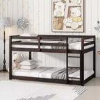 Letto a castello singolo su singolo con scaletta, Espresso/Grigio/Naturale/Rosa/Bianco, Legno massello, Posti letto 2