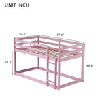 Letto a castello singolo su singolo con scaletta, Espresso/Grigio/Naturale/Rosa/Bianco, Legno massello, Posti letto 2