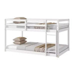Letto a castello singolo su singolo con scaletta, Espresso/Grigio/Naturale/Rosa/Bianco, Legno massello, Posti letto 2