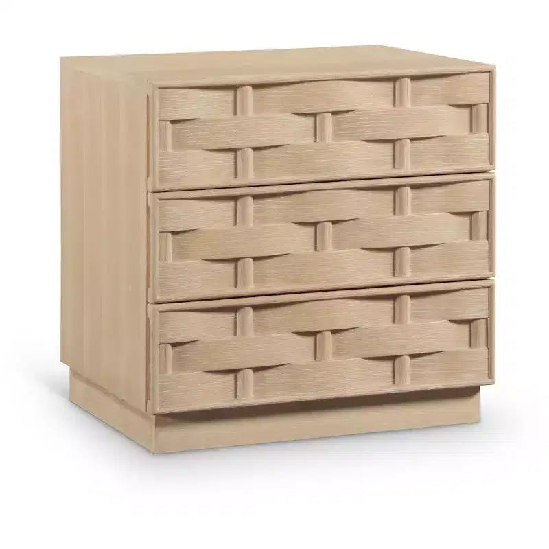 Meridian Furniture,Weave Natural Nightstand