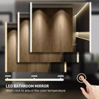 Specchio Contenitore a LED Argento – Ante Singole/Doppie/Triple, Montaggio a Parete o a Incasso