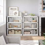 Libreria a 5 ripiani | Bianco antico / Grigio / Rovere scuro / Ciliegio scuro / Rétro | Scaffale aperto in stile rustico | Singolo