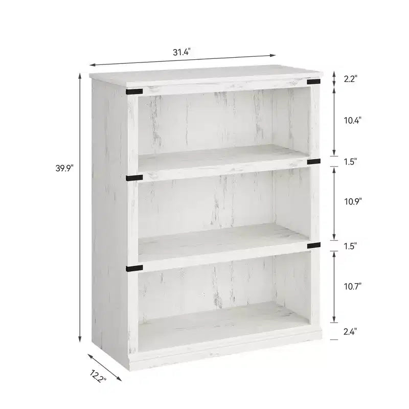 Libreria a 5 ripiani | Bianco antico / Grigio / Rovere scuro / Ciliegio scuro / Rétro | Scaffale aperto in stile rustico | Singolo