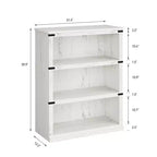 Libreria a 5 ripiani | Bianco antico / Grigio / Rovere scuro / Ciliegio scuro / Rétro | Scaffale aperto in stile rustico | Singolo