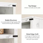 Libreria a 5 ripiani | Bianco antico / Grigio / Rovere scuro / Ciliegio scuro / Rétro | Scaffale aperto in stile rustico | Singolo