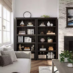 Libreria a 5 ripiani | Bianco antico / Grigio / Rovere scuro / Ciliegio scuro / Rétro | Scaffale aperto in stile rustico | Singolo