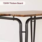 Set da pranzo da 5 pezzi per 4 persone, colore nero/grigio/retro – piano rettangolare in legno e sedie imbottite