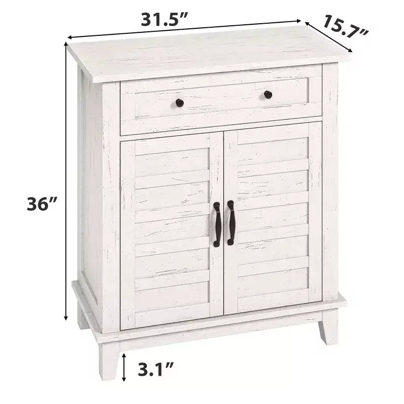 Marrone/Bianco, Mobile Contenitore a 3 Livelli Stile Rustico con Cassetto, Montaggio per 1 Persona