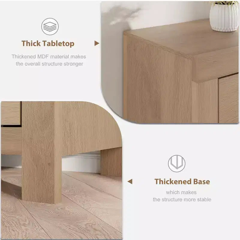 Mobile TV Rustico Bianco/Color Legno con Cassetti e Ripiano per Soundbar – Adatto fino a 80"