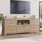 Mobile TV Rustico Bianco/Color Legno con Cassetti e Ripiano per Soundbar – Adatto fino a 80"