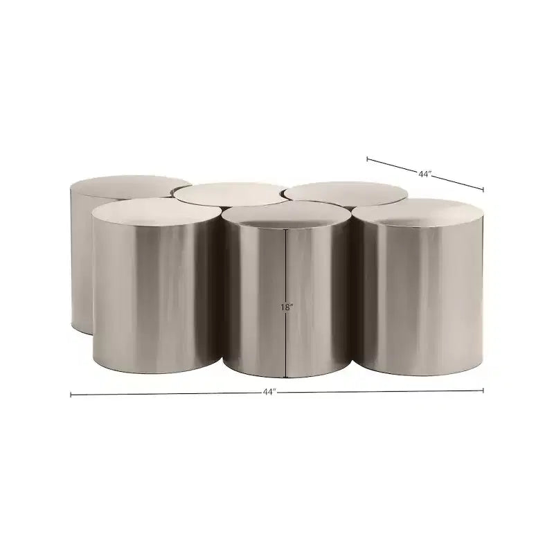 Nero opaco / Oro spazzolato / Argento / Terrazzo – Tavolino esagonale modulare, collegabile, pezzo singolo