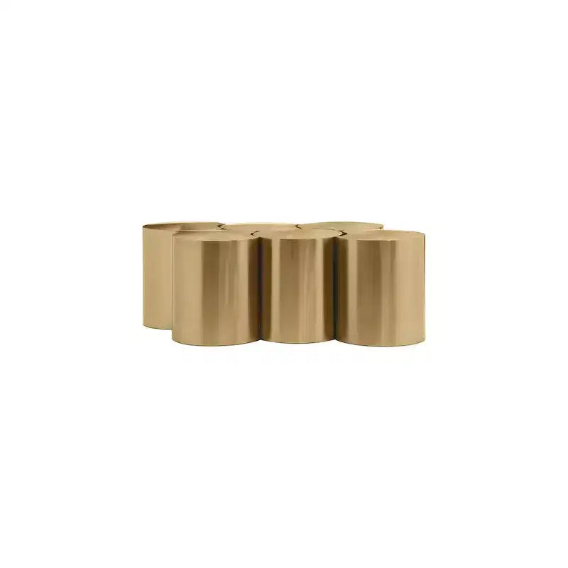 Nero opaco / Oro spazzolato / Argento / Terrazzo – Tavolino esagonale modulare, collegabile, pezzo singolo