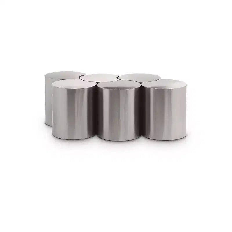 Nero opaco / Oro spazzolato / Argento / Terrazzo – Tavolino esagonale modulare, collegabile, pezzo singolo
