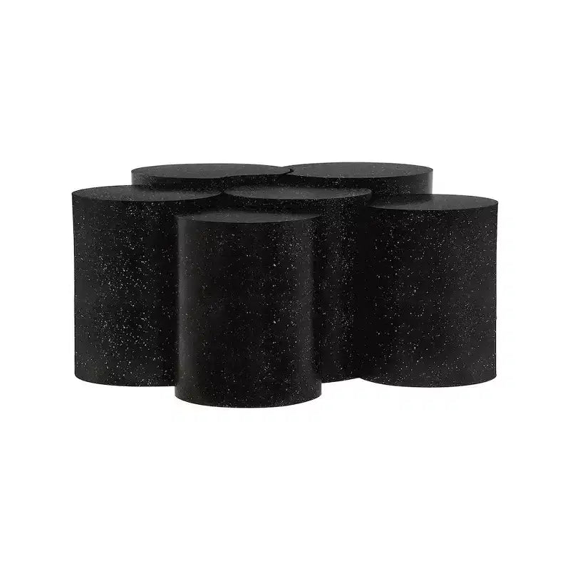 Nero opaco / Oro spazzolato / Argento / Terrazzo – Tavolino esagonale modulare, collegabile, pezzo singolo