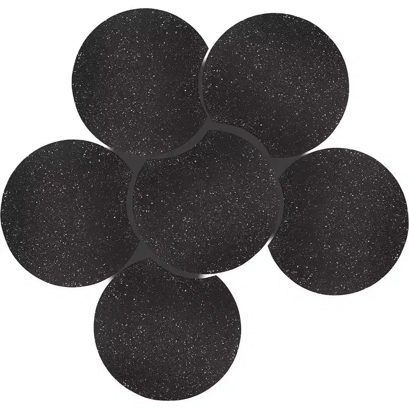 Nero opaco / Oro spazzolato / Argento / Terrazzo – Tavolino esagonale modulare, collegabile, pezzo singolo
