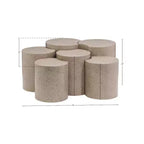 Nero opaco / Oro spazzolato / Argento / Terrazzo – Tavolino esagonale modulare, collegabile, pezzo singolo
