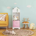 Libreria per bambini bianca e grigia, a 2 ripiani con 1 cassetto in tessuto, per 1 bambino