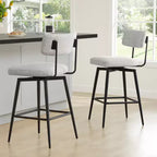 Sgabello da bar girevole ad altezza bancone Brown / Cloud, set da 2