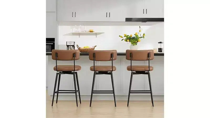 Sgabello da bar girevole ad altezza bancone Brown / Cloud, set da 2