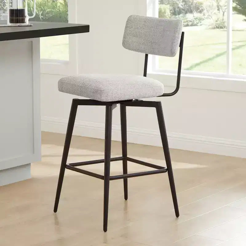 Sgabello da bar girevole ad altezza bancone Brown / Cloud, set da 2