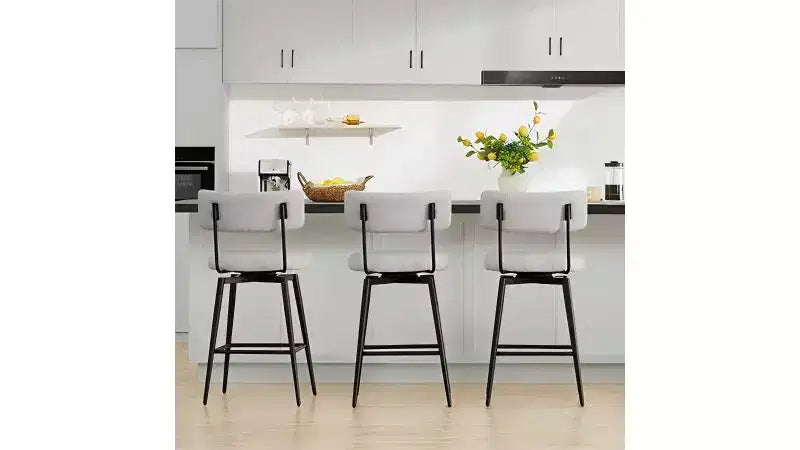 Sgabello da bar girevole ad altezza bancone Brown / Cloud, set da 2