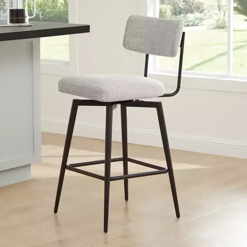 Sgabello da bar girevole ad altezza bancone Brown / Cloud, set da 2