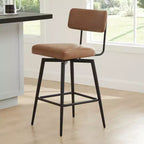 Sgabello da bar girevole ad altezza bancone Brown / Cloud, set da 2