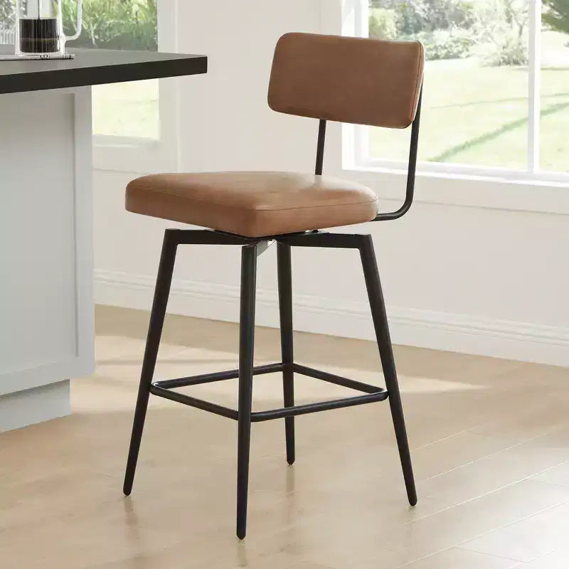 Sgabello da bar girevole ad altezza bancone Brown / Cloud, set da 2
