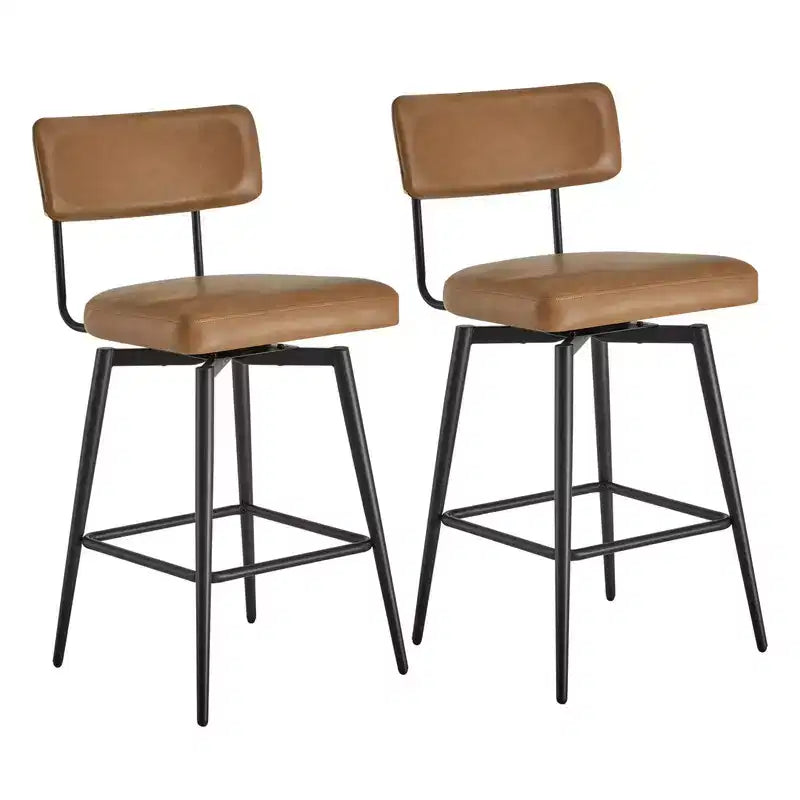 Sgabello da bar girevole ad altezza bancone Brown / Cloud, set da 2