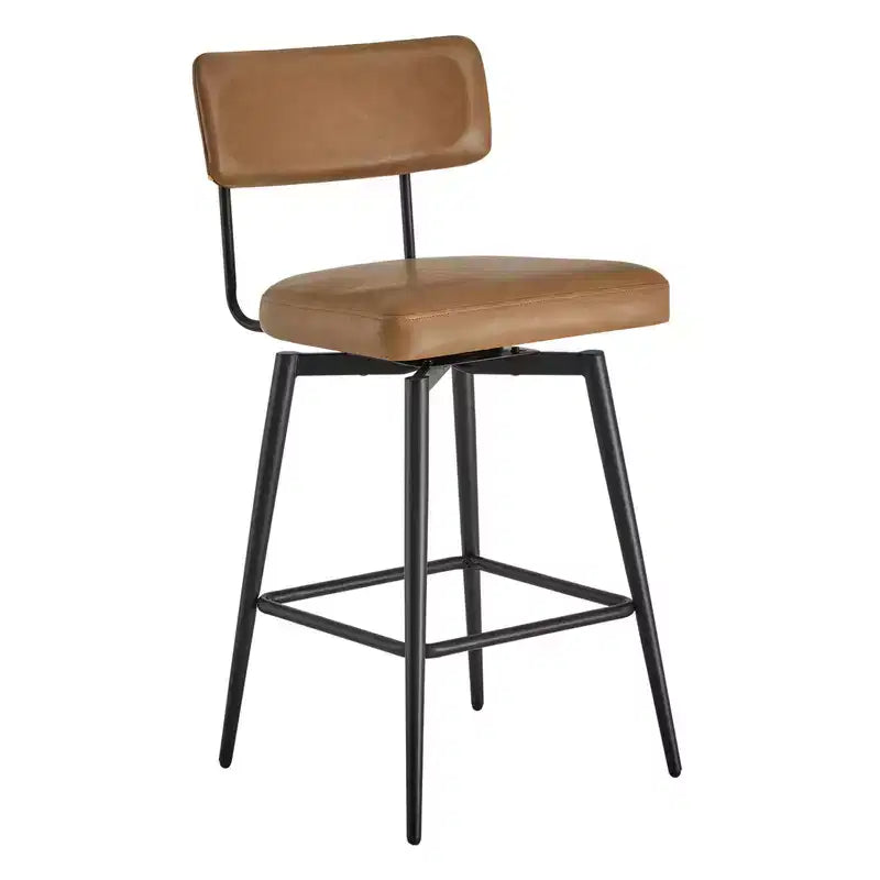 Sgabello da bar girevole ad altezza bancone Brown / Cloud, set da 2