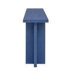 Tavolino console vintage Natural / Blu Navy a gamba singola per 1 persona