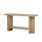 Tavolino console vintage Natural / Blu Navy a gamba singola per 1 persona