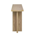Tavolino console vintage Natural / Blu Navy a gamba singola per 1 persona