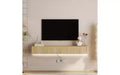 68.8 Floating TV Stand Wall Mounted with 16 Color LEDs,69 Modern TV Stand, Floating TV Cabinet Entertainment Center for 55 60 65 Inch TV, Wood