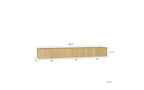 Mobile TV sospeso in legno marrone, montaggio a parete, LED 16 colori, 1–2 persone, per TV 55–65", 174,7 cm