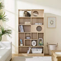 2 in 1 Bookshelf Cat House Cat Tree Display Case Cat Litter Box Enclosure Climbing Shelf Bookcase Storage Rack, Natural - ModernLuxe