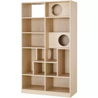Libreria e Tiragraffi 2 in 1 in Legno Naturale, Singola