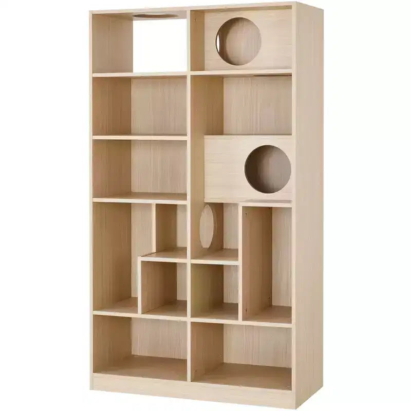 Libreria e Tiragraffi 2 in 1 in Legno Naturale, Singola