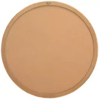 Specchio da parete rotondo naturale, cornice in MDF, singolo, 91 cm