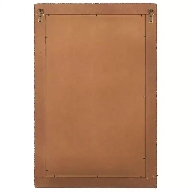 Specchio da parete rettangolare con cornice in legno naturale, singolo, 60,5 x 90,9 cm