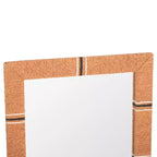 Specchio da parete rettangolare con cornice in legno naturale, singolo, 60,5 x 90,9 cm