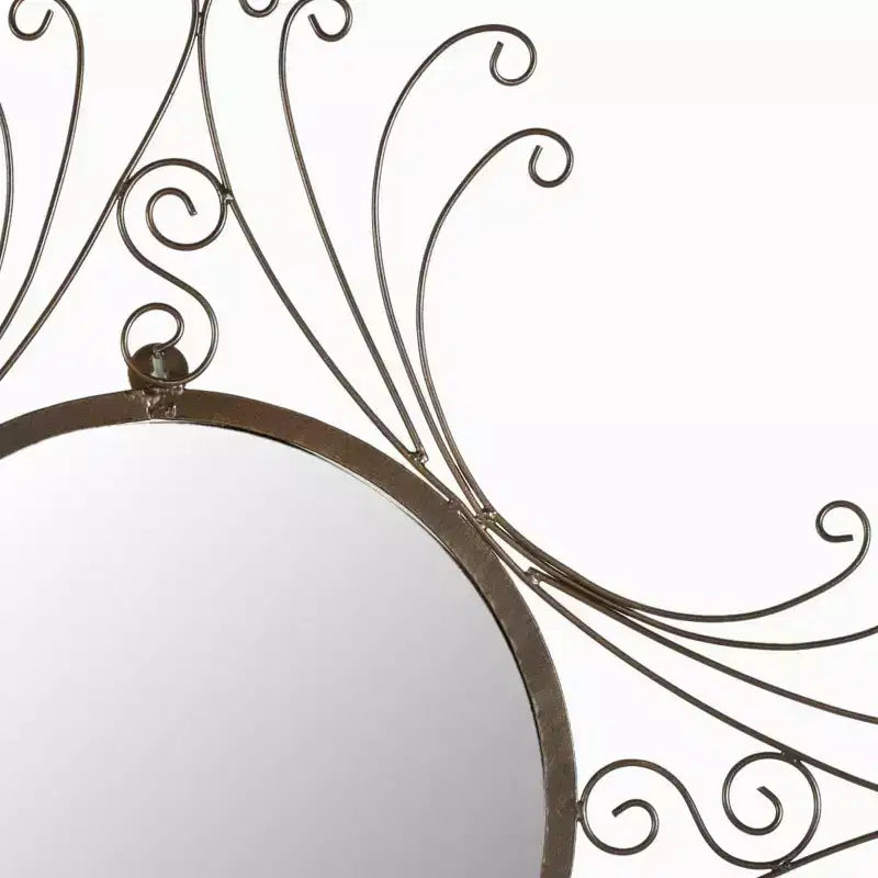 Specchio da parete con cornice rustica marrone, singolo, 72 x 80 cm