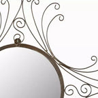 Specchio da parete con cornice rustica marrone, singolo, 72 x 80 cm