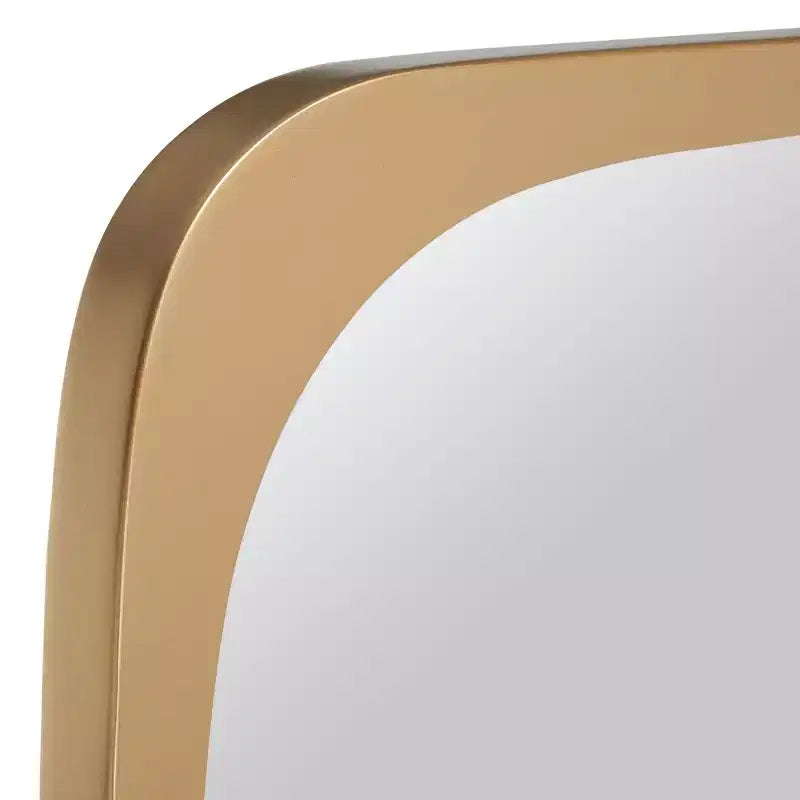 Specchio da parete rettangolare dorato, con cornice, singolo, 21" x 36"