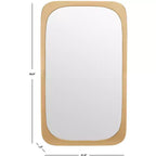 Specchio da parete rettangolare dorato, con cornice, singolo, 21" x 36"
