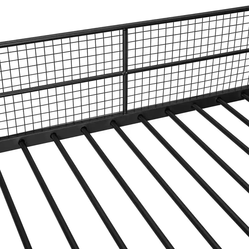 Letto a Castello in Metallo Nero/Bianco Matrimoniale a Piattaforma con Scala Contenitore e Guardaroba, 2 Posti